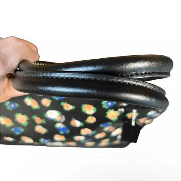 Beautiful COACH Black Floral Handbag Mini Tote Bag See Description NWOT - Picture 10 of 13